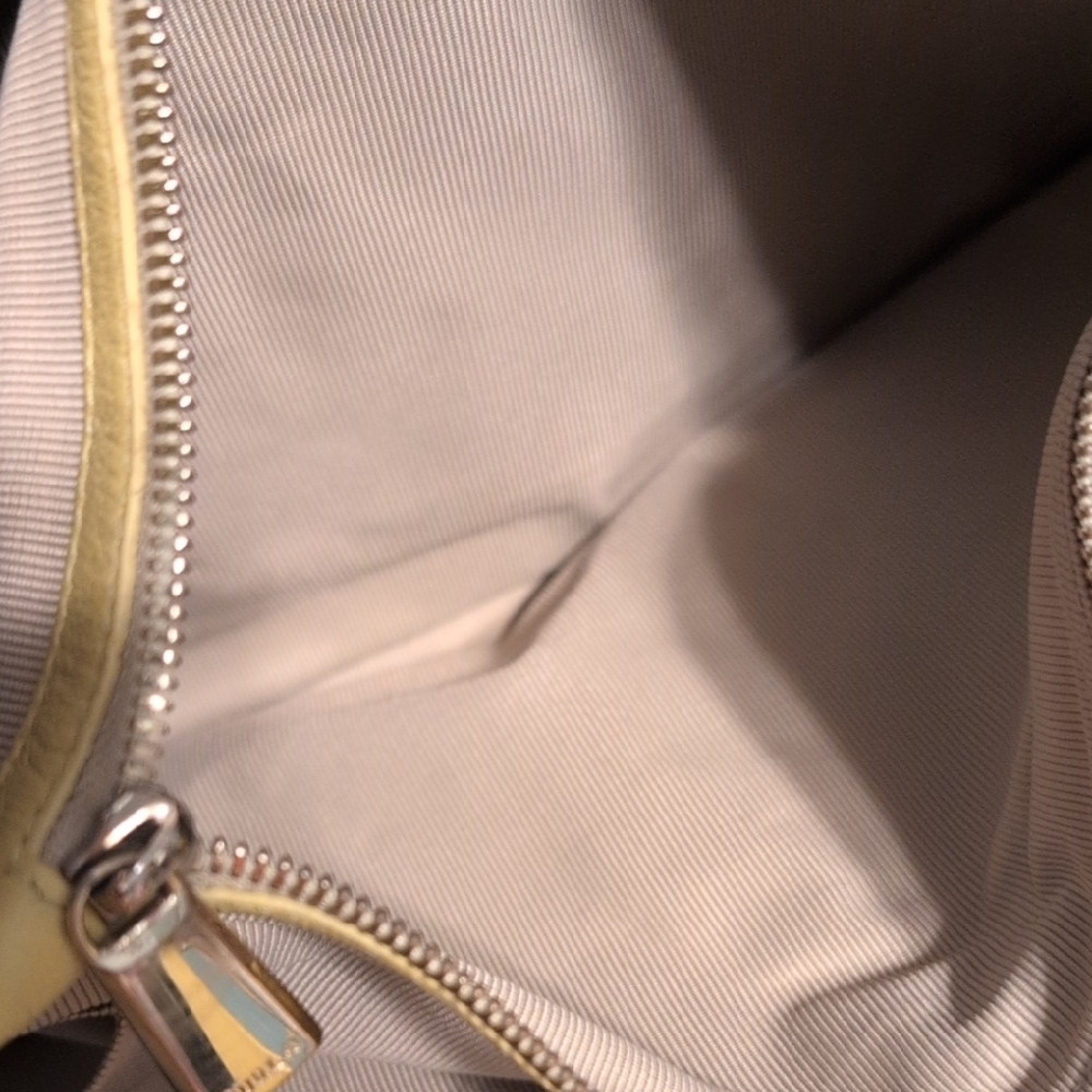 Furla Vibrant Yellow Tote Bag 17 x 11 Leather Clean Beautiful - Picture 10 of 16